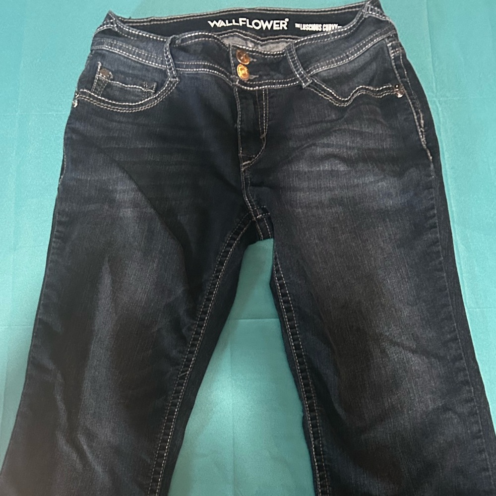 Wallflower Women's Deep Indigo Boot Cut Jeans